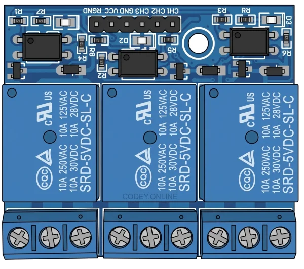 3-Channel 5V Relay Module