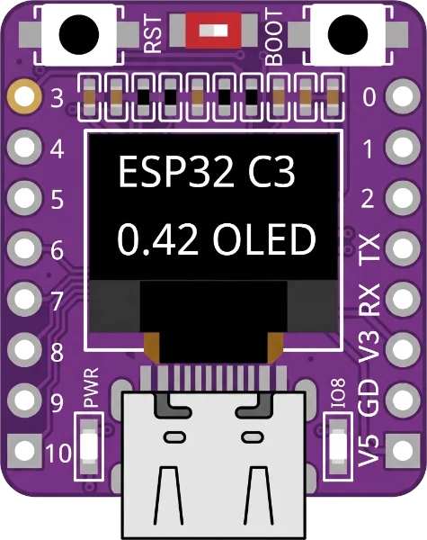 ESP32-C3 with built-in OLED display