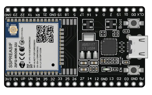 ESP32-WROOM-32U DevkitC V4